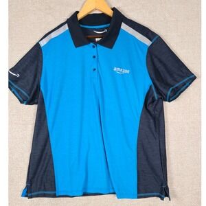 Amazon Luly Yang Womens Tropical Polo Shirt Blue Navy 2XL TWPSS Reflective Logo